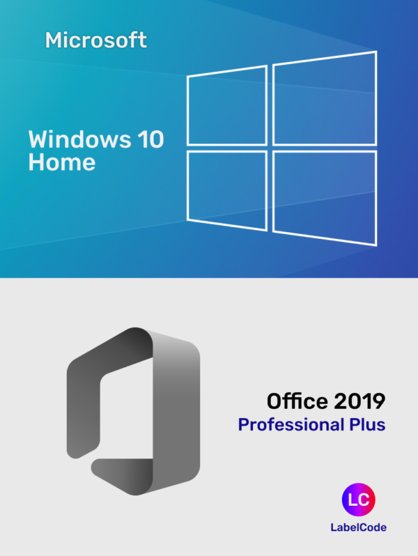 Комплект ПО Windows 10 Home + Office 2019 Pro Plus в интернет-магазине LabelCode с лицензионными ключами
